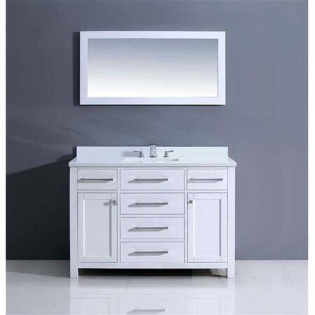 Dawn Kitchen & Bath Products Dawn Kitchen AAMT482135-01 Pure White Marble Top 1 In. Thickness With Ceramic Single Bowl AAMT482135-01